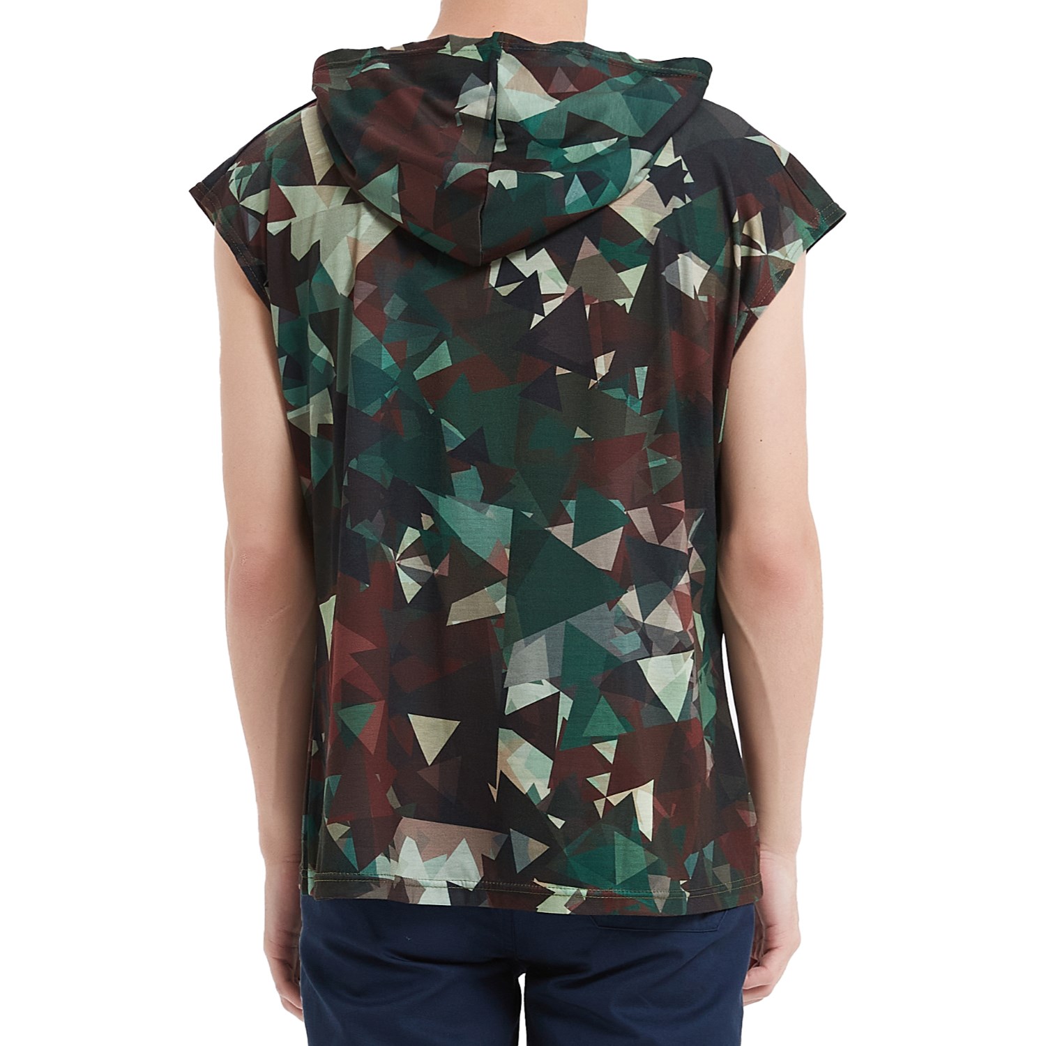 Unisex 180G Cotton Feel Jersey Knit Soft Sleeveless Hoodie 7