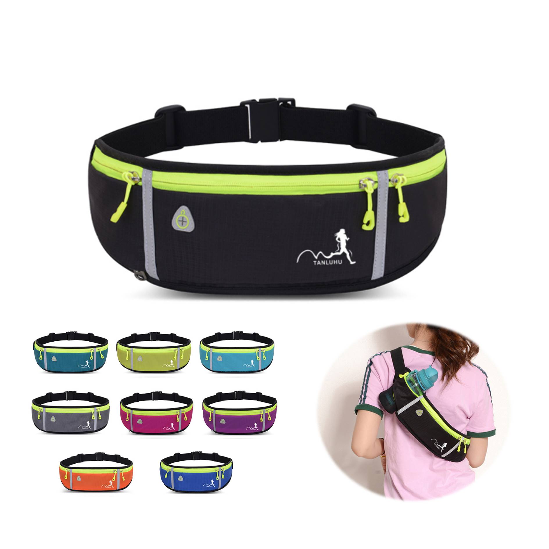 Reflective Outdoor Sports Running Belt Waist Bag 4
