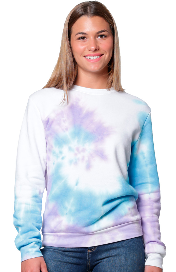 UniseXSwirl Tie Dye Crew Sweatshirt 1