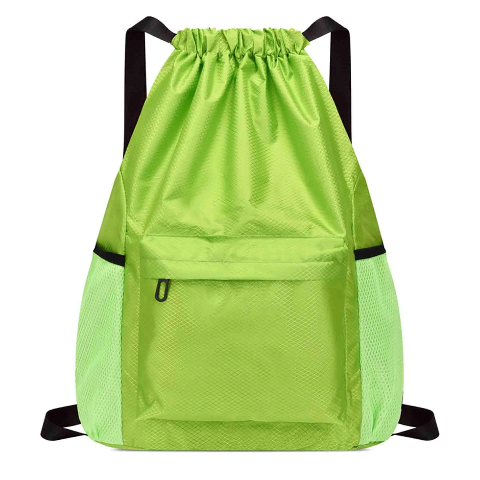 Waterproof Drawstring Backpack With Front Zipper Pocket 5