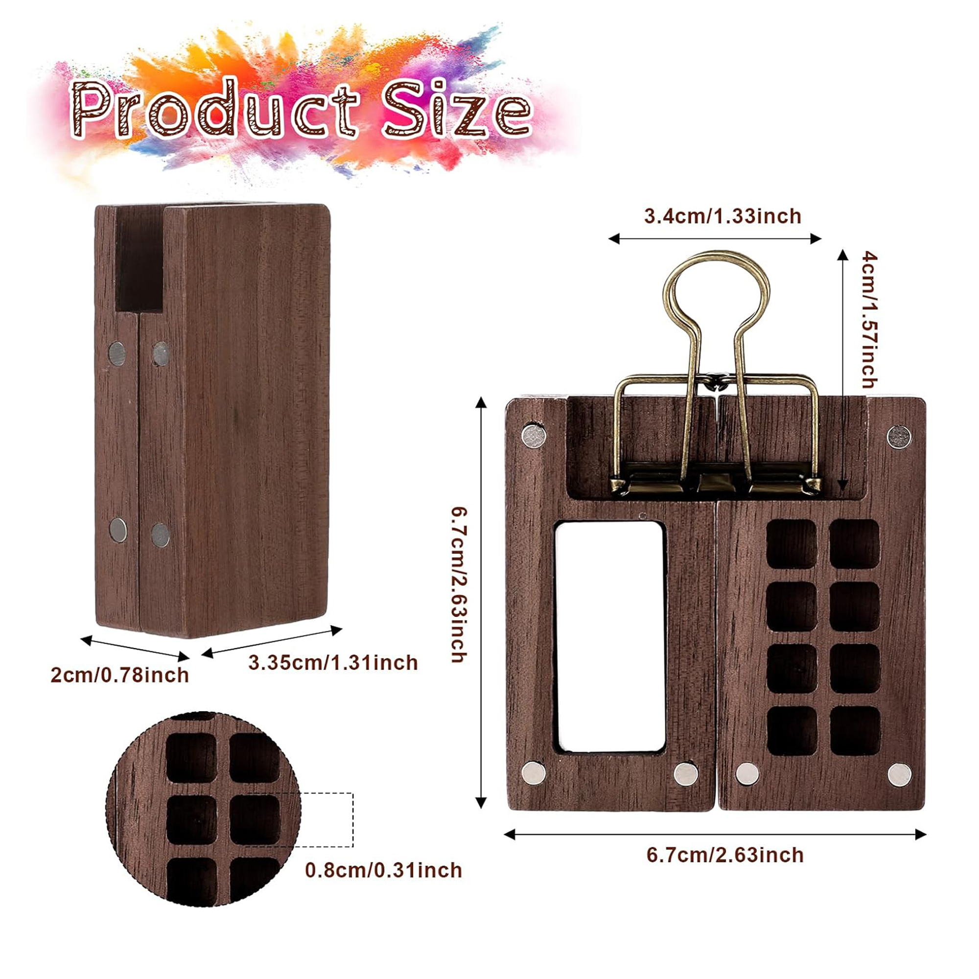 Mini Portable Watercolor Palette with Clip 3