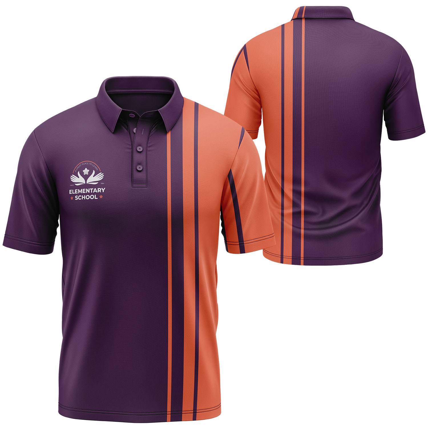 Youth 160 GSM lightweight Brushed Milk Silk Sublimation Short Sleeve Polo T-shirt 3