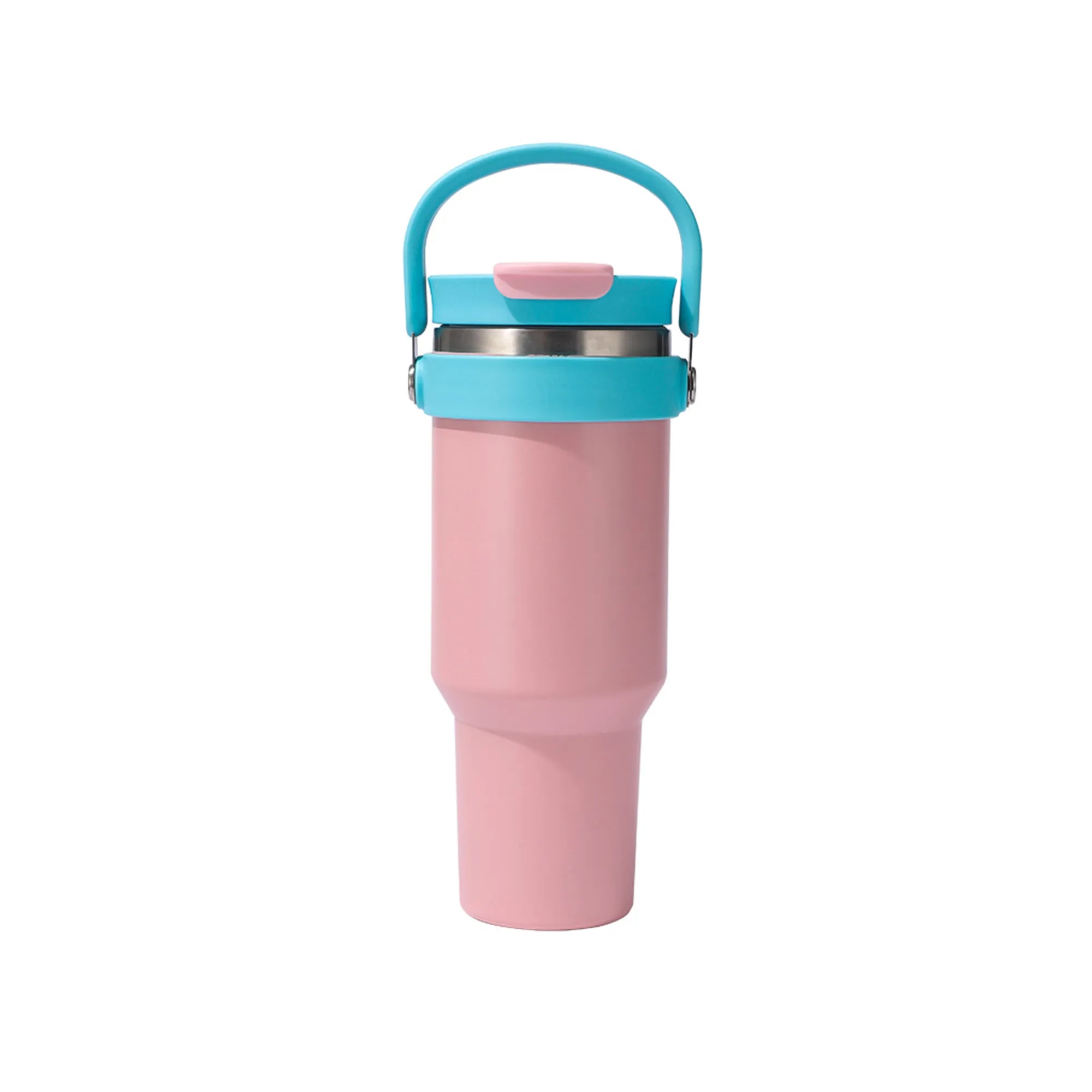 Outdoor 40oz Car Thermos Cup with Handle and Straw 13