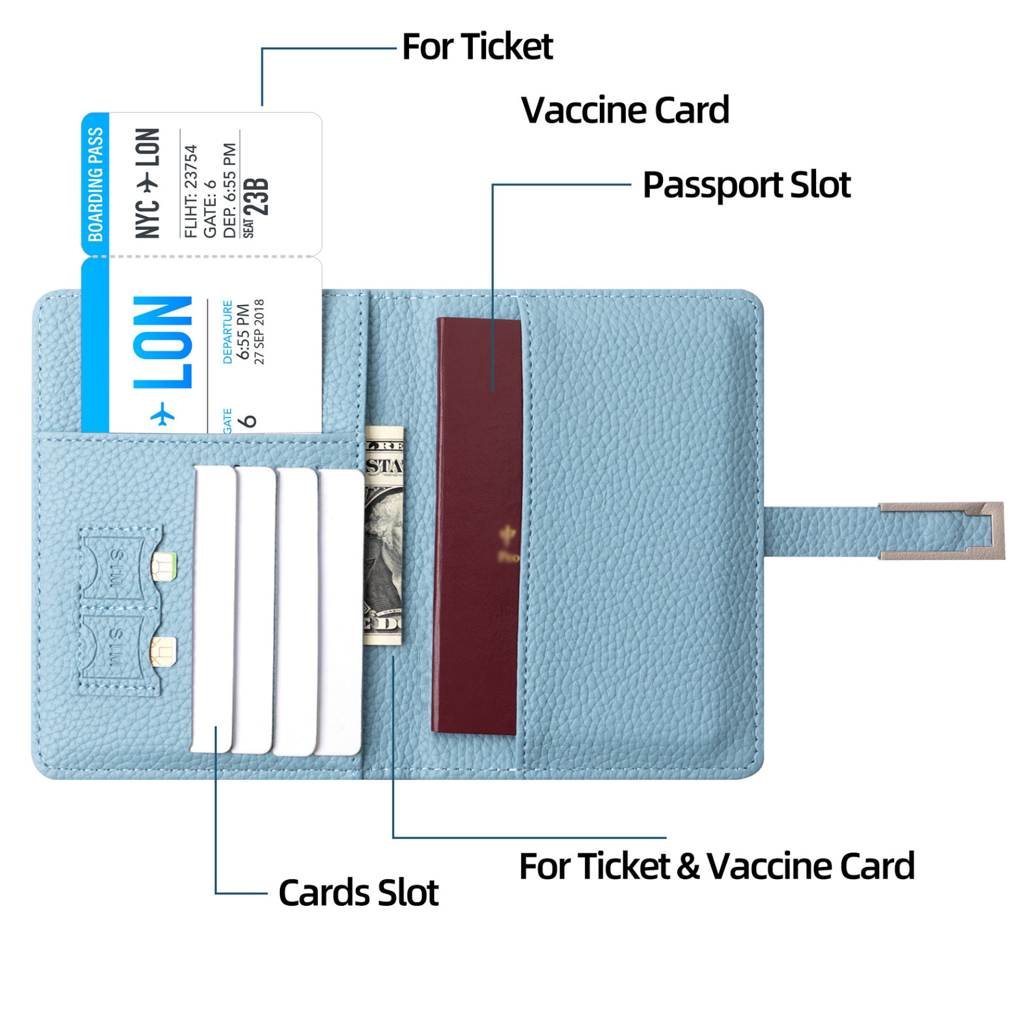 PU Leather Passport Holder 2