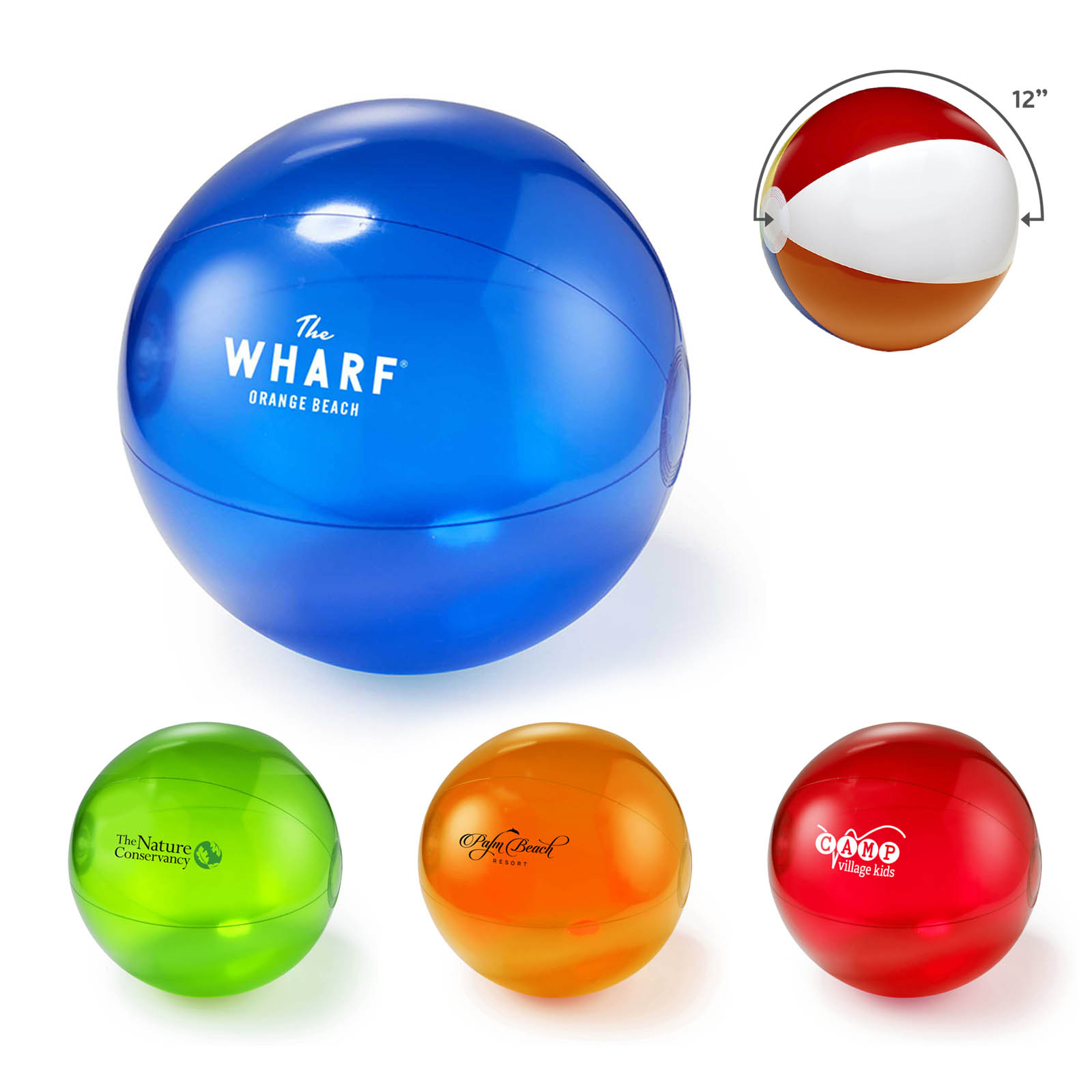12" Translucent Beach Ball