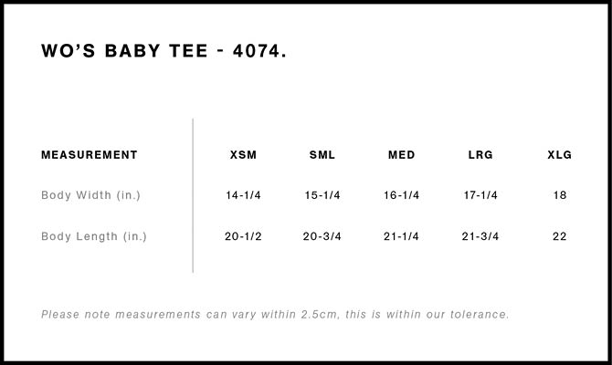 Wo's Organic Rib Baby Tee | 4074 20