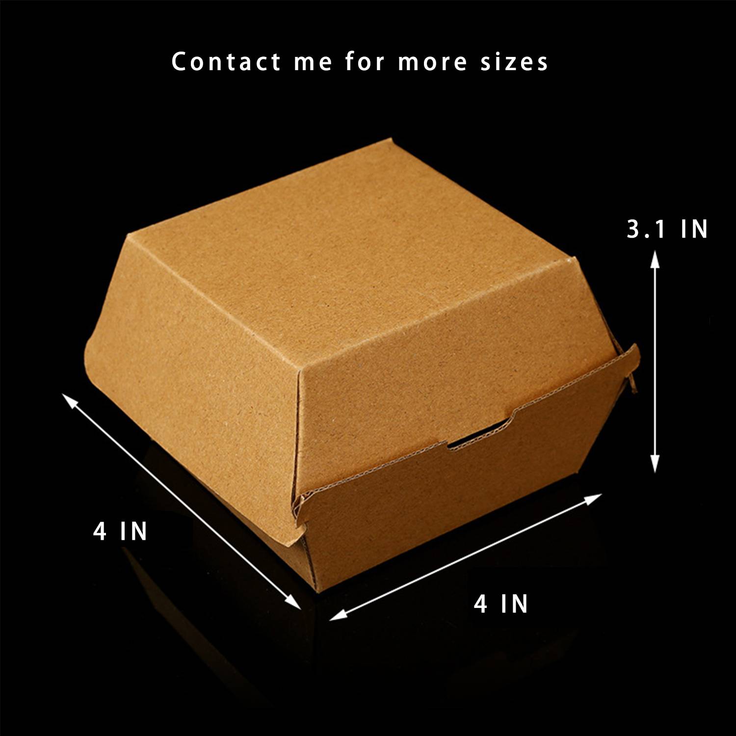 Custom Disposable Kraft Paper Burger Box 2