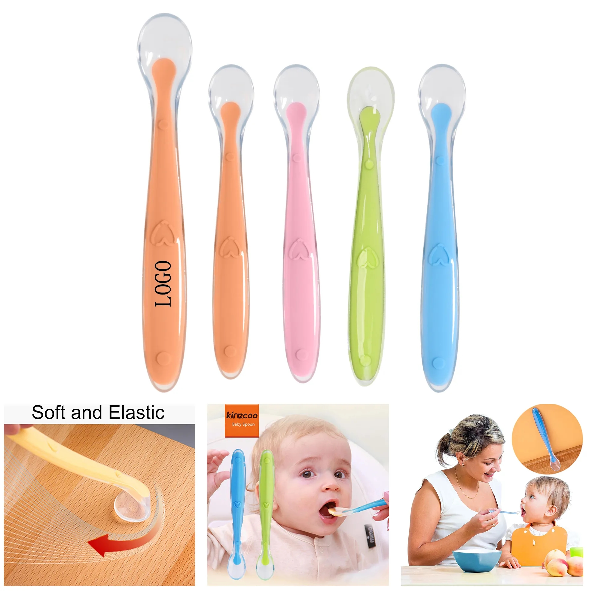 BPA-Free Silicone Baby Feeding Spoon 2