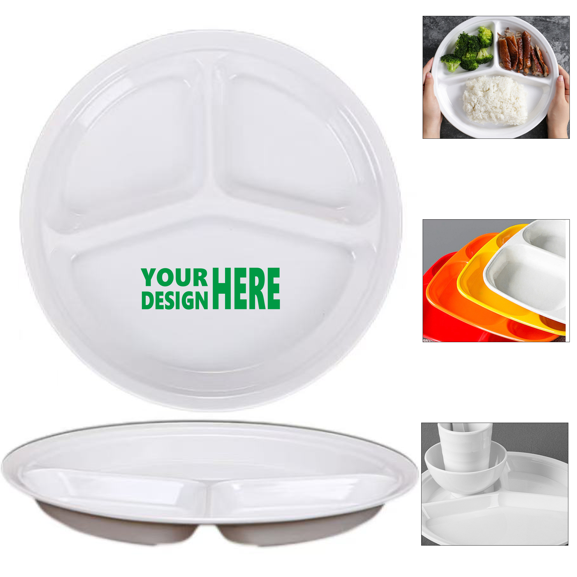 Unbreakable Children's 3-Compartment Plate 2