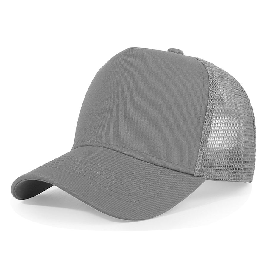 Stock Solid Color Cotton 5-Panel Trucker Cap 78