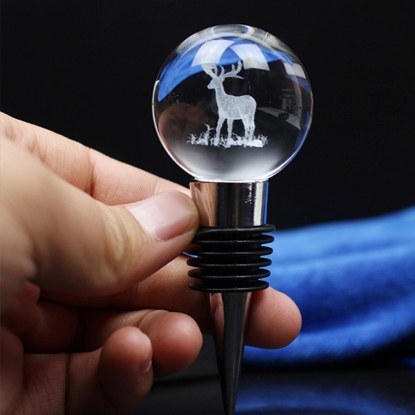 3D Crystal Circle Wine Stopper 4