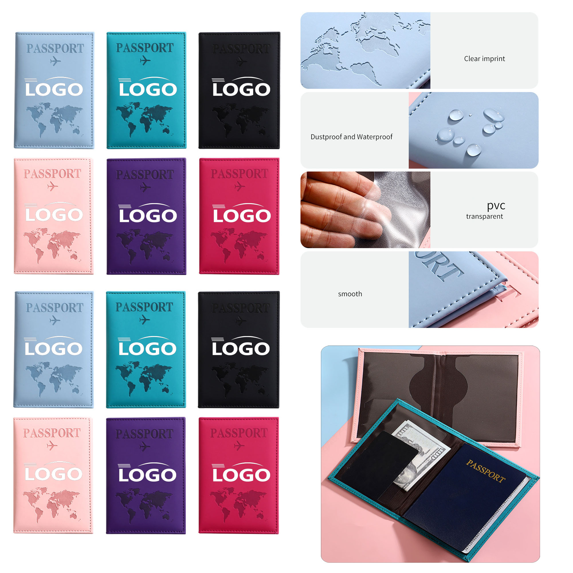 MOQ100 PU Passport Case 3