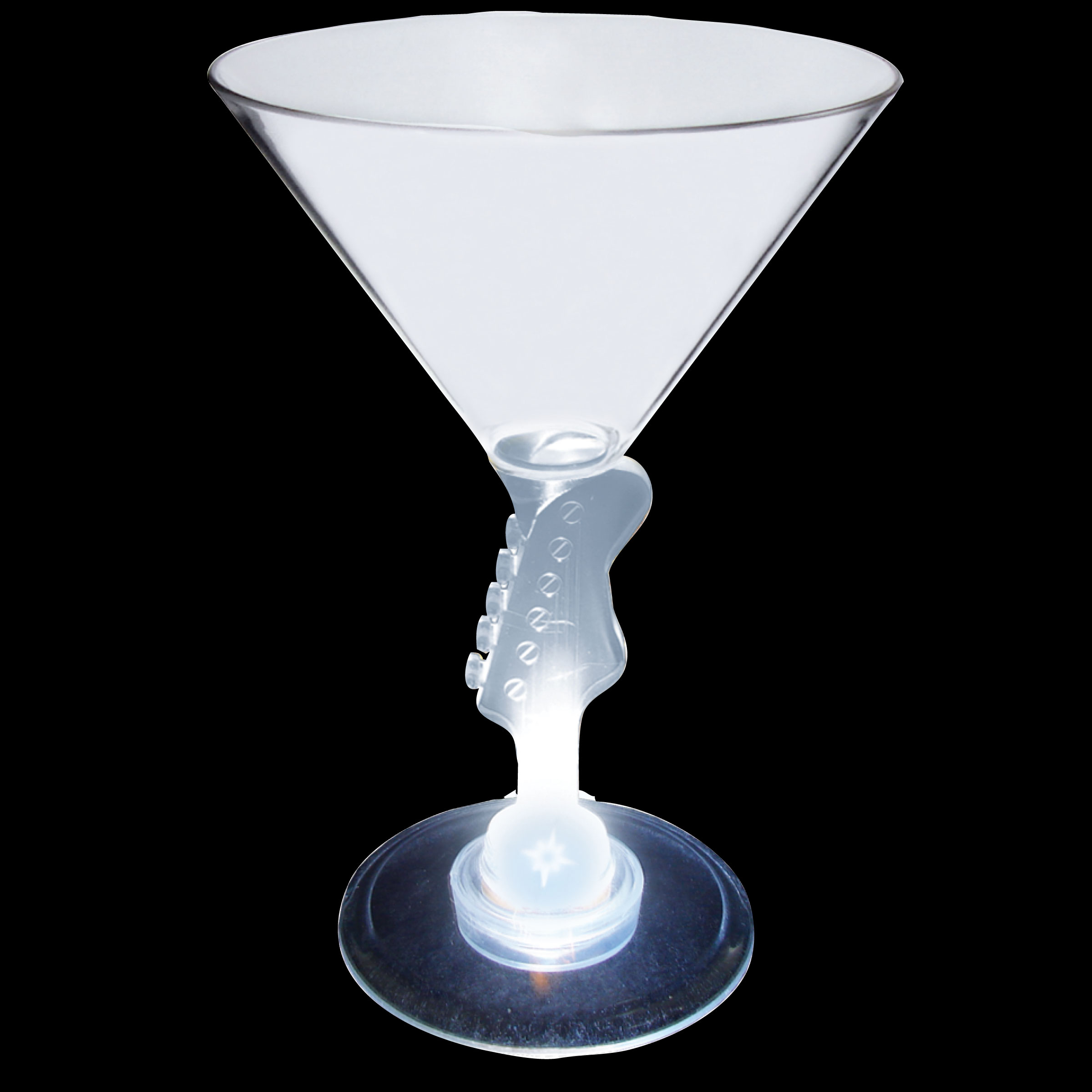 7oz Light Up Novelty Stem Plastic Martini Glass 3