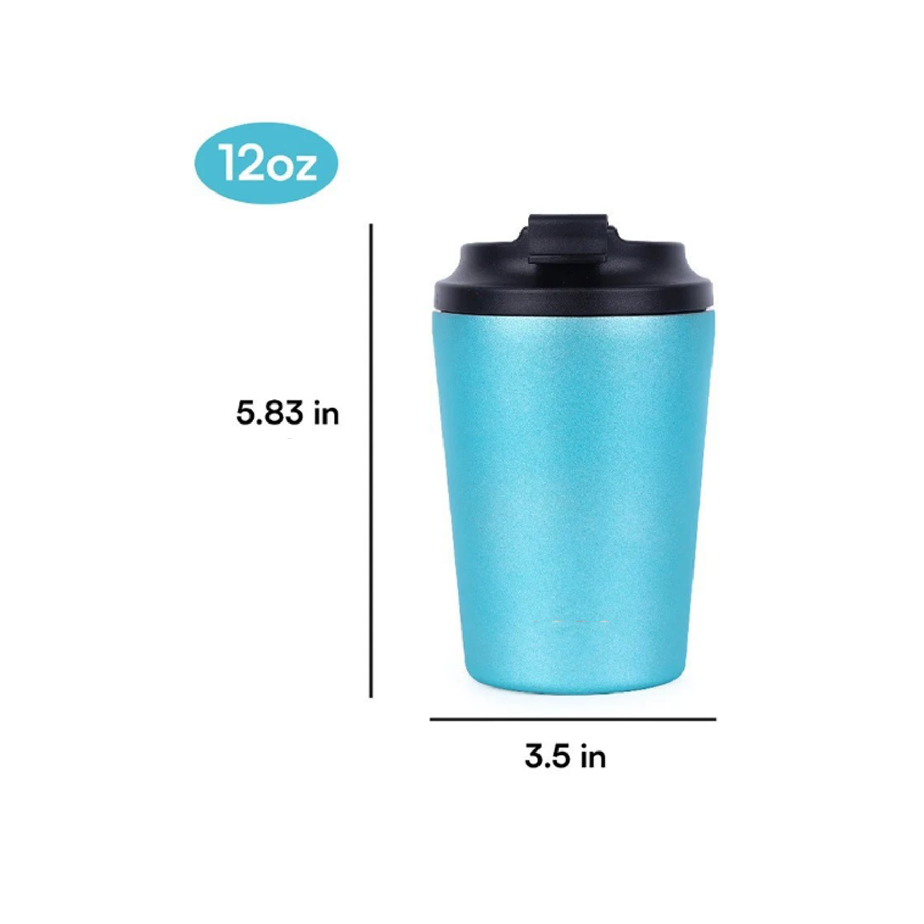 12oz Stainless Steel Minimalist Coffee Cup 3