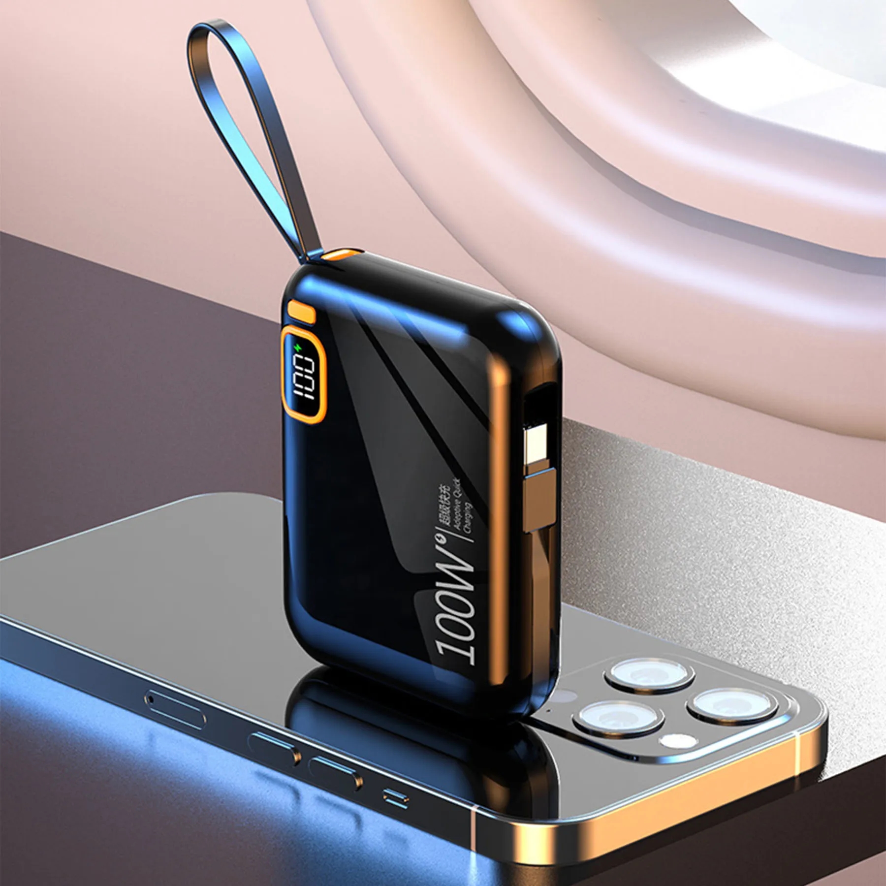 Portable Power Bank 10K MAH Lightning & Type-C 6