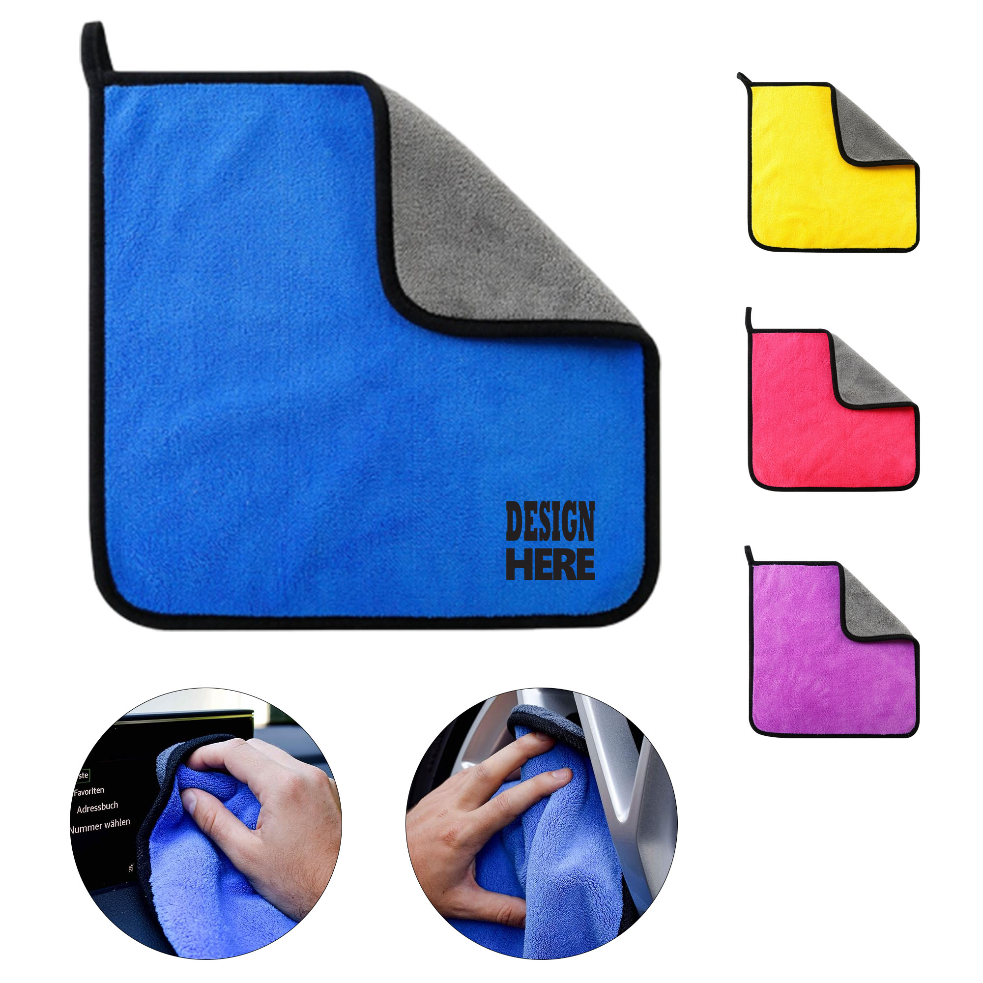 Customizable Double-Sided Cleaning Car Towel 2