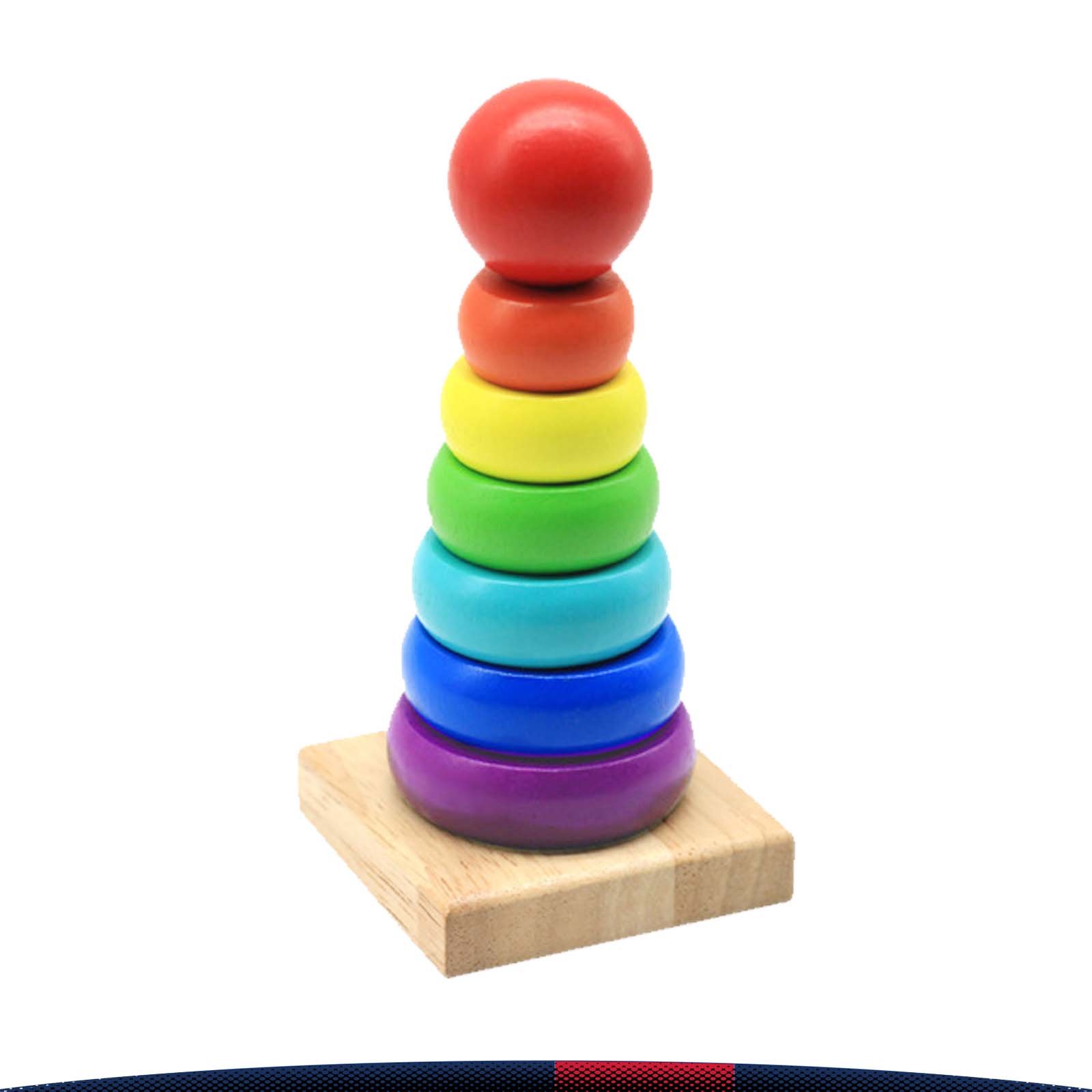 Wooden Rainbow Stacking Tower 4