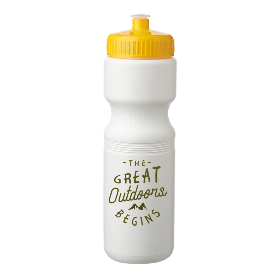 Plastic Water Bottles with Color Push Cap 28 oz. 9