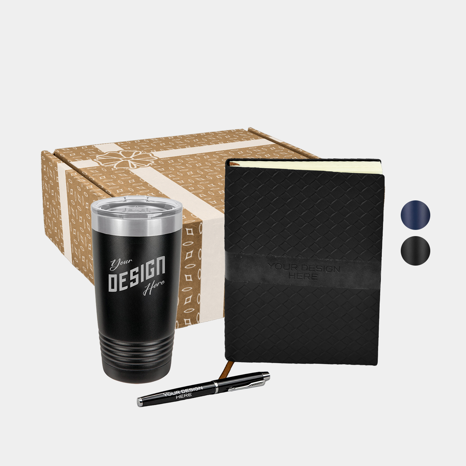 Polar Camel® 20 oz Tumbler, TiTUS® Sahara Notebook & Pen Gift Set 3