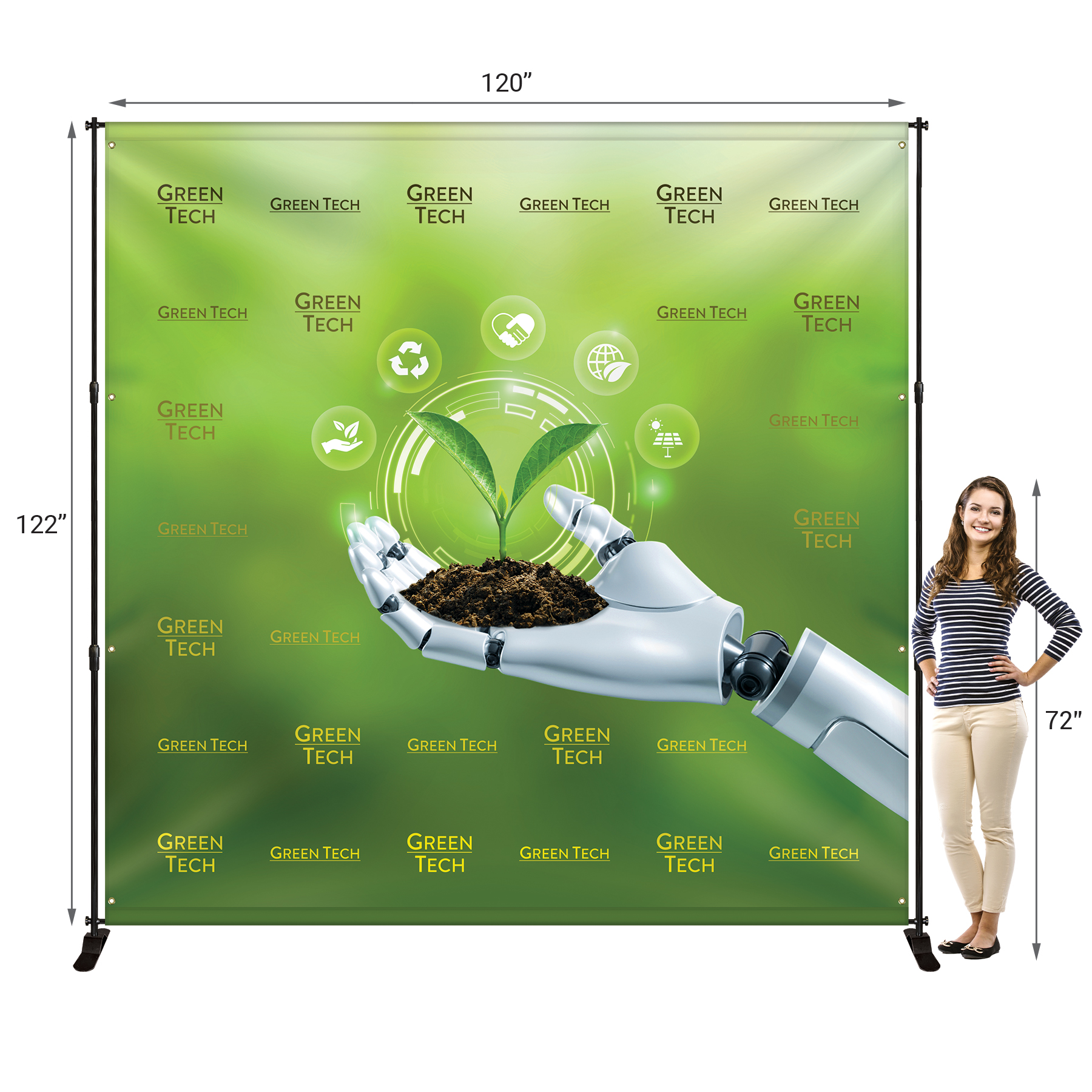 10' x 10' Premium Backdrop Banner Wall Kit 5