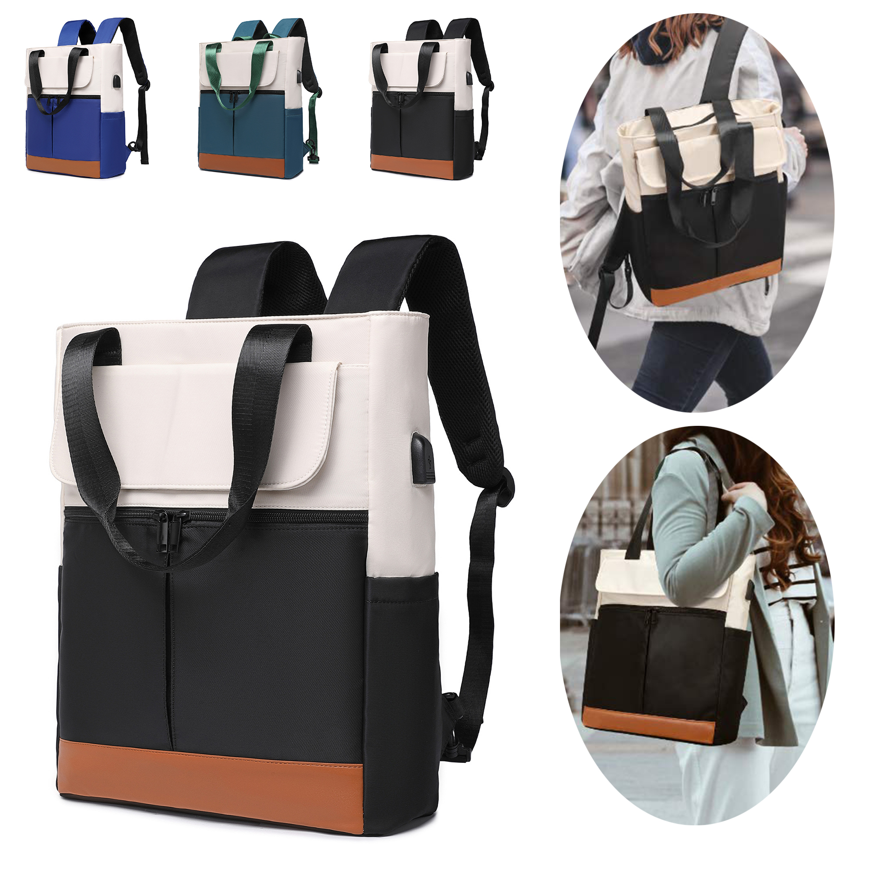 Women's Convertible Daypack Laptop Backpack