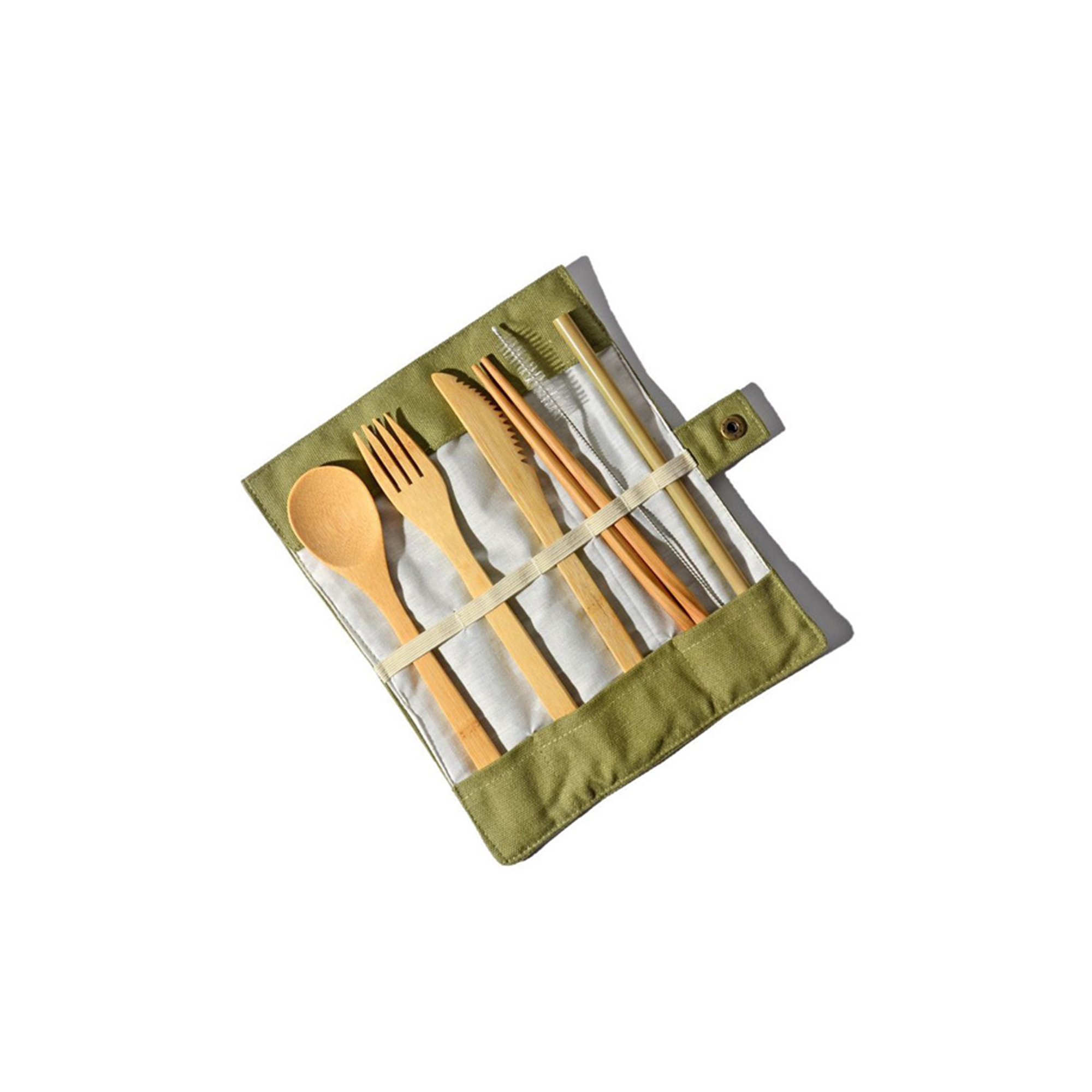 Bamboo Tableware Six Piece Set With Pouch 3