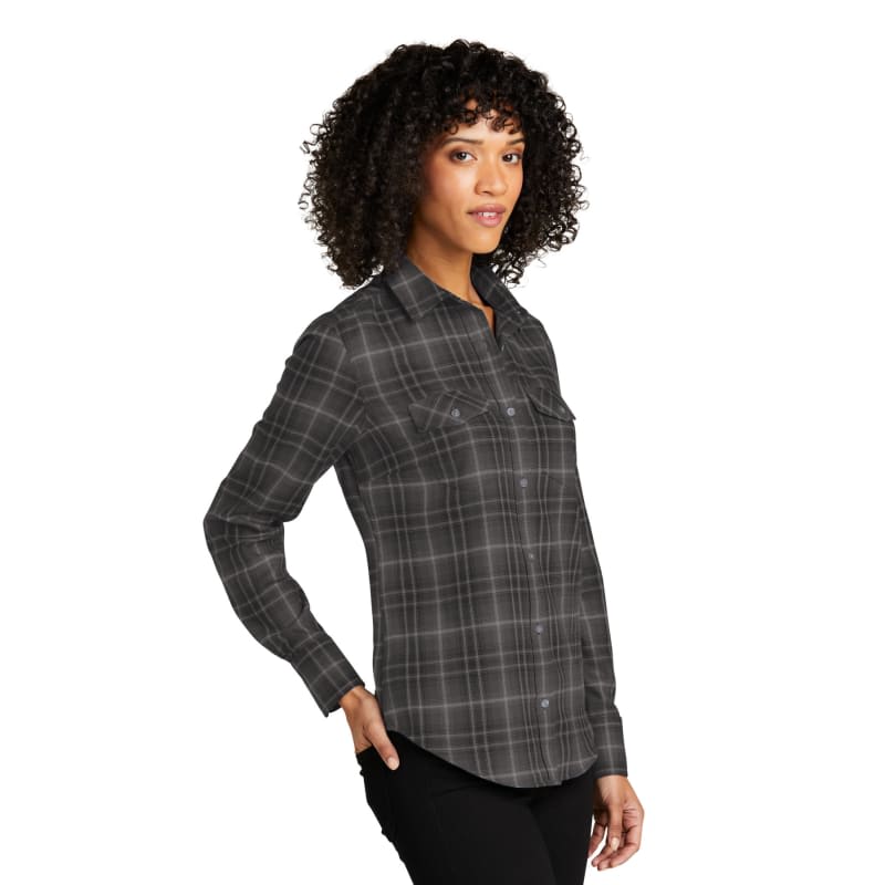 Port Authority Ladies Long Sleeve Ombre Plaid Shirt 5