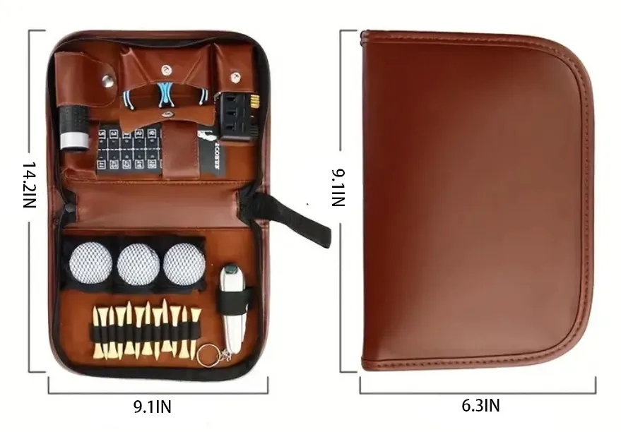 Leather Golf Ball Pouch 4