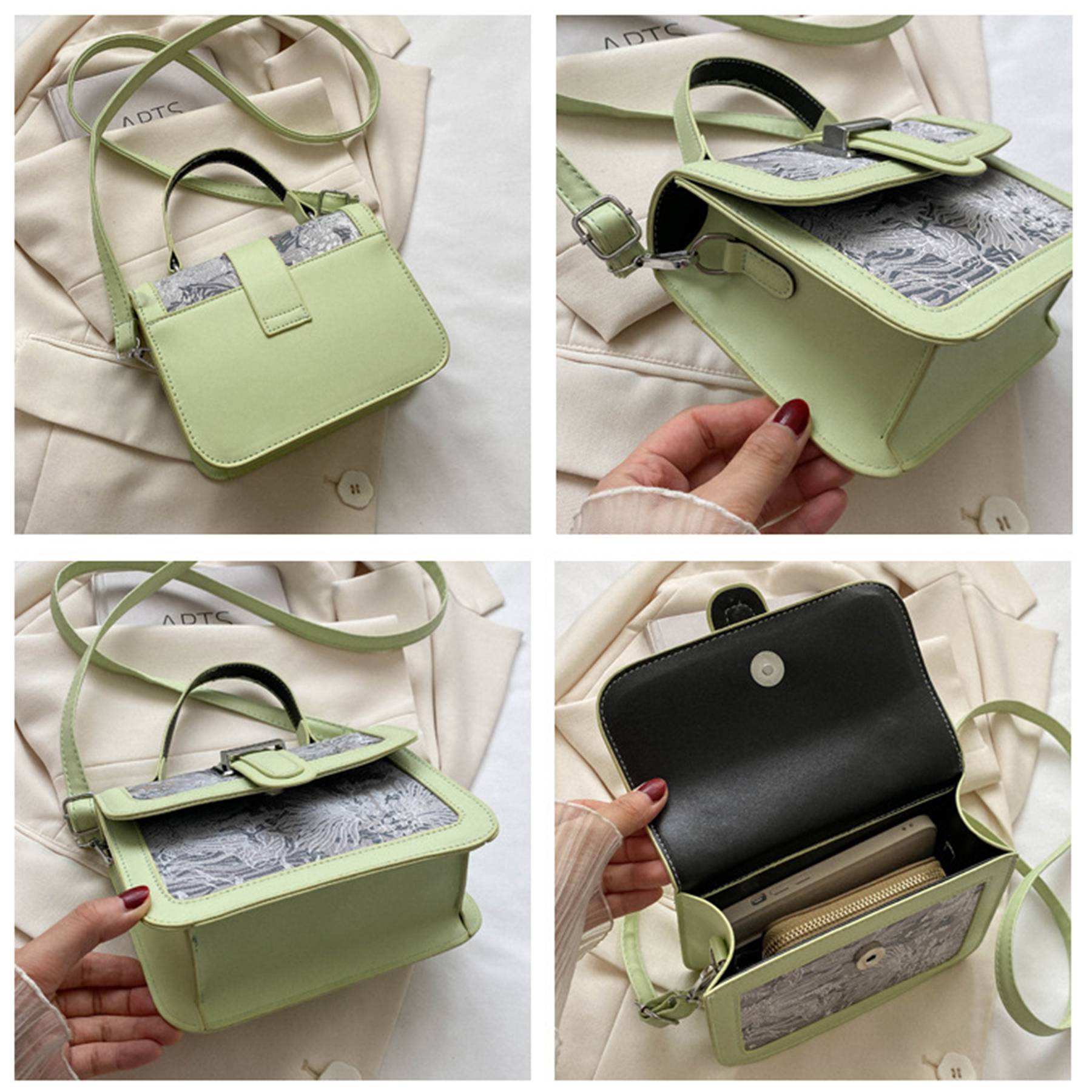 PU Simple and stylish shoulder cross-body bag 3