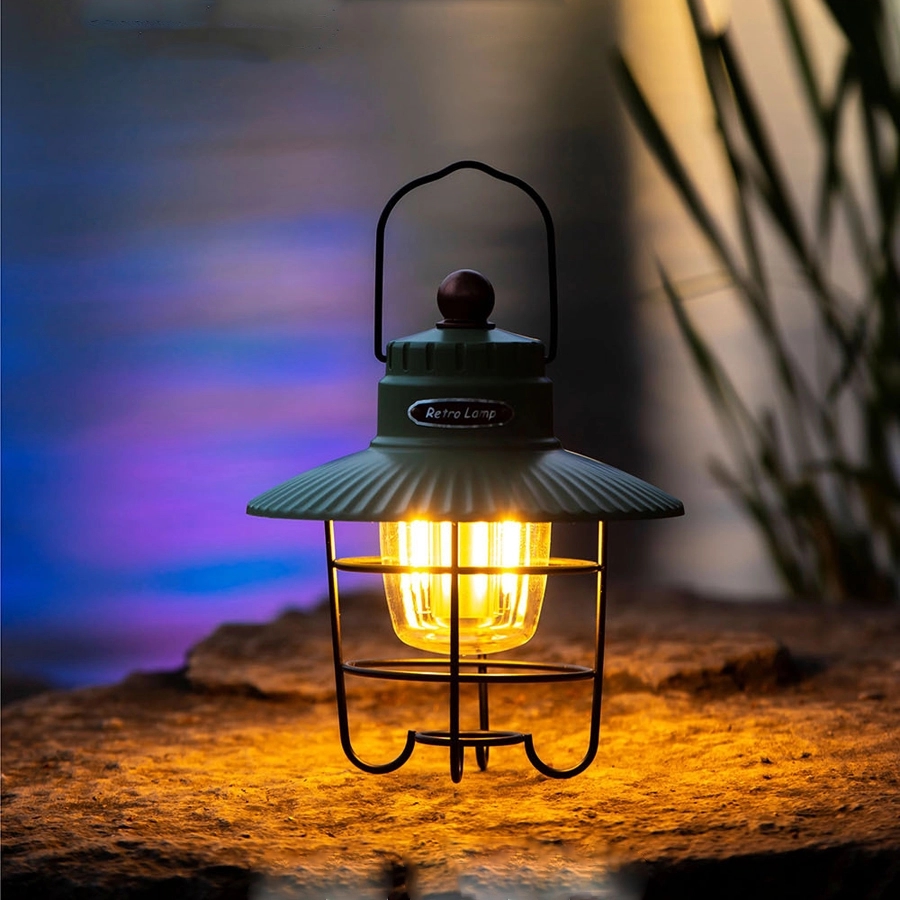 Retro Outdoor Camping Light & Picnic Lantern with Power Bank 13