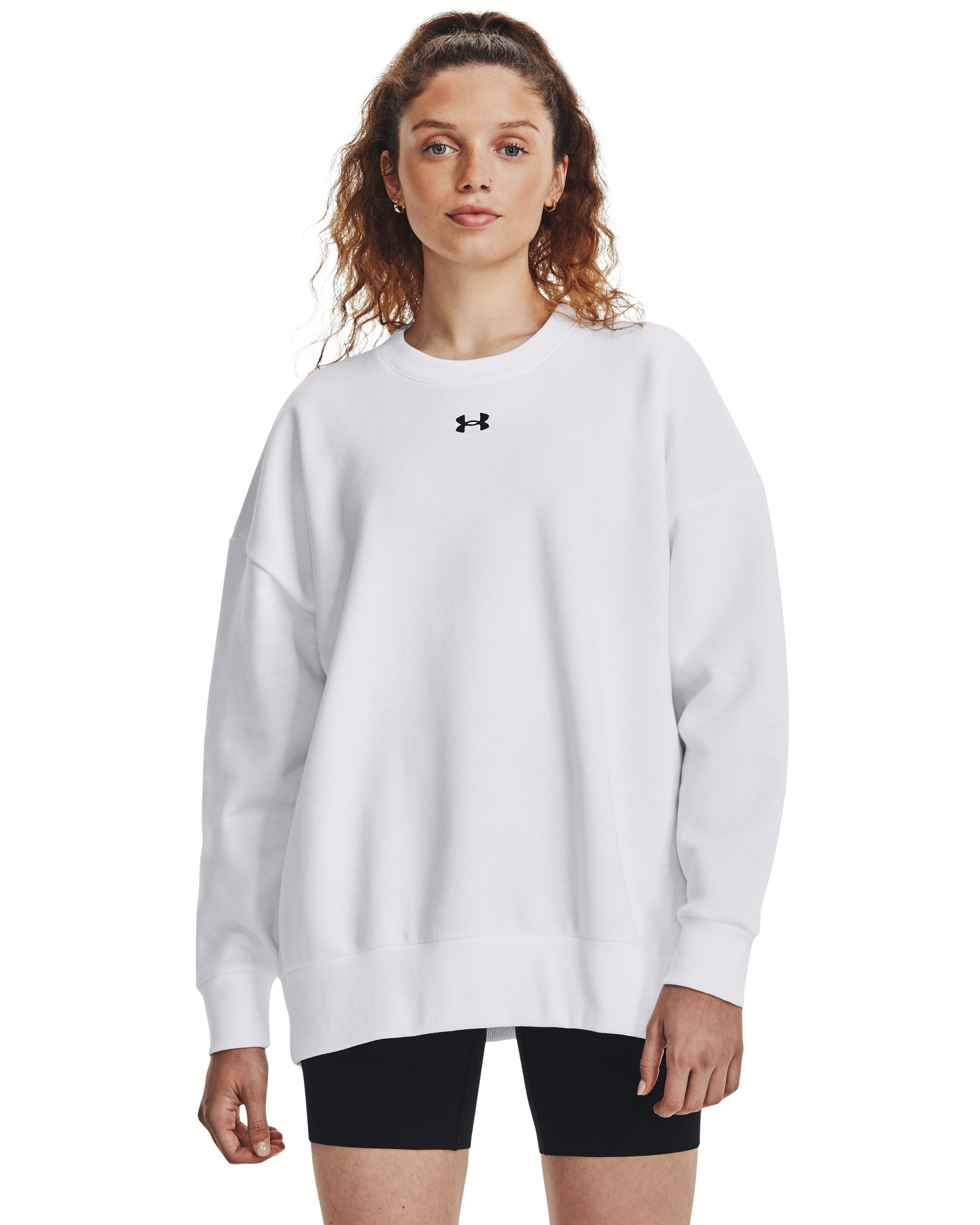 UA Rival Fleece Oversized Women's Crew, custom hoodie or sweatshirt with logo imprint 3