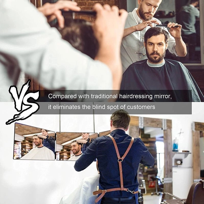 Trifold Mirror For Self Hair Cutting And Styling 2