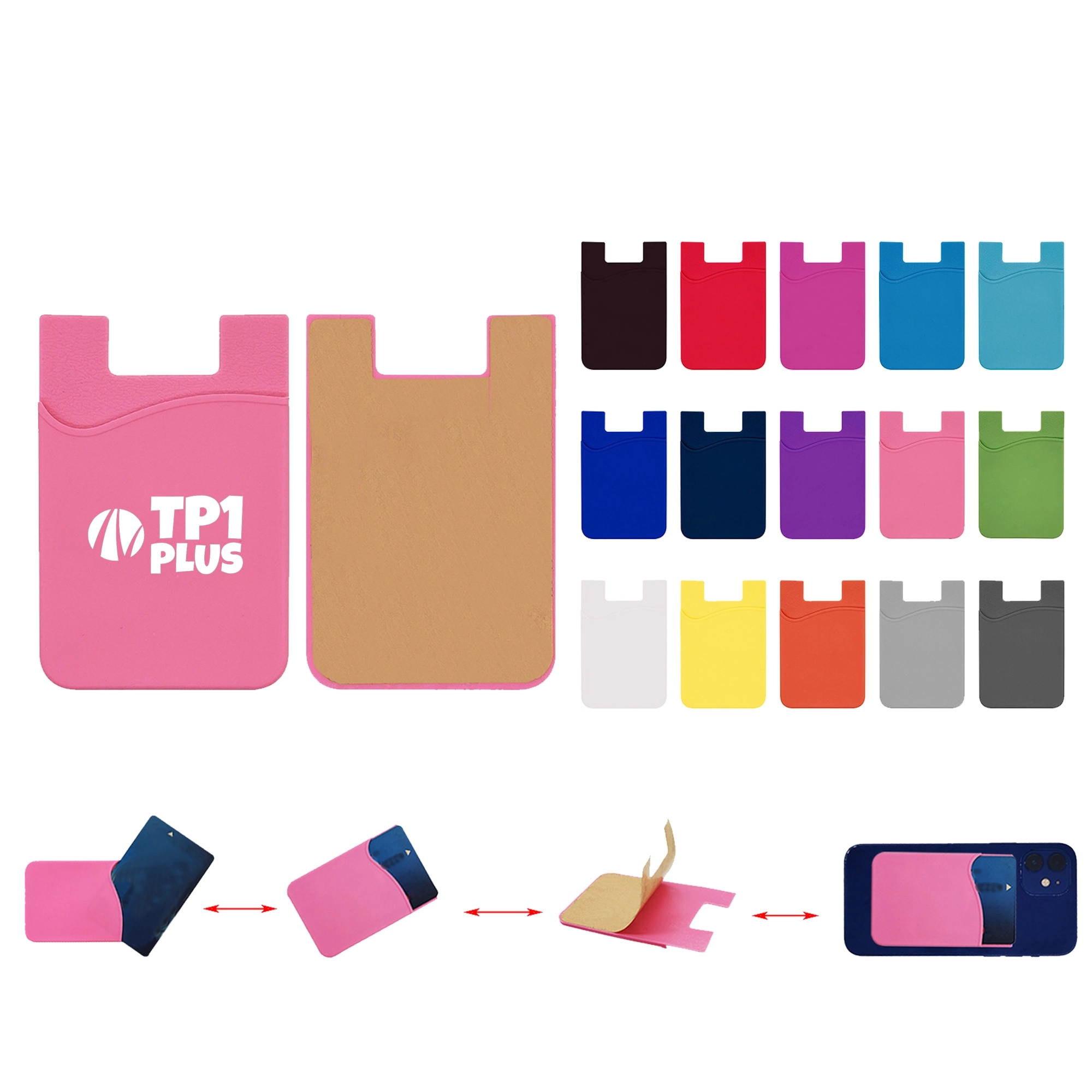 Silicone Cell Phone Sticky Wallet 1