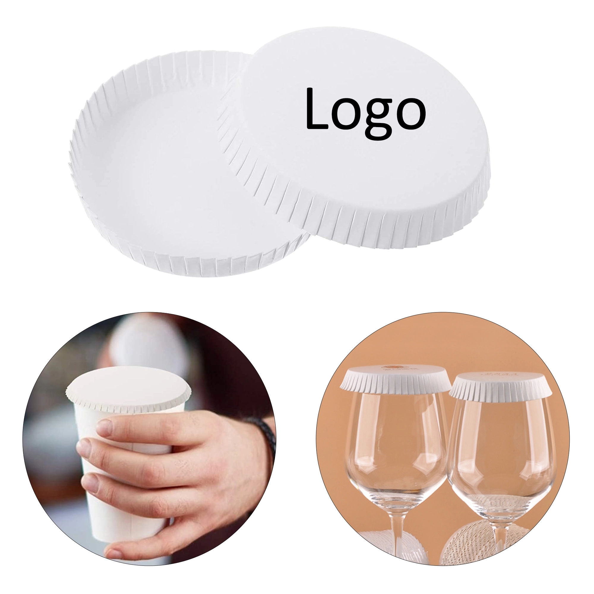 3.1" Diameter Disposable Paper Cup Cover 5