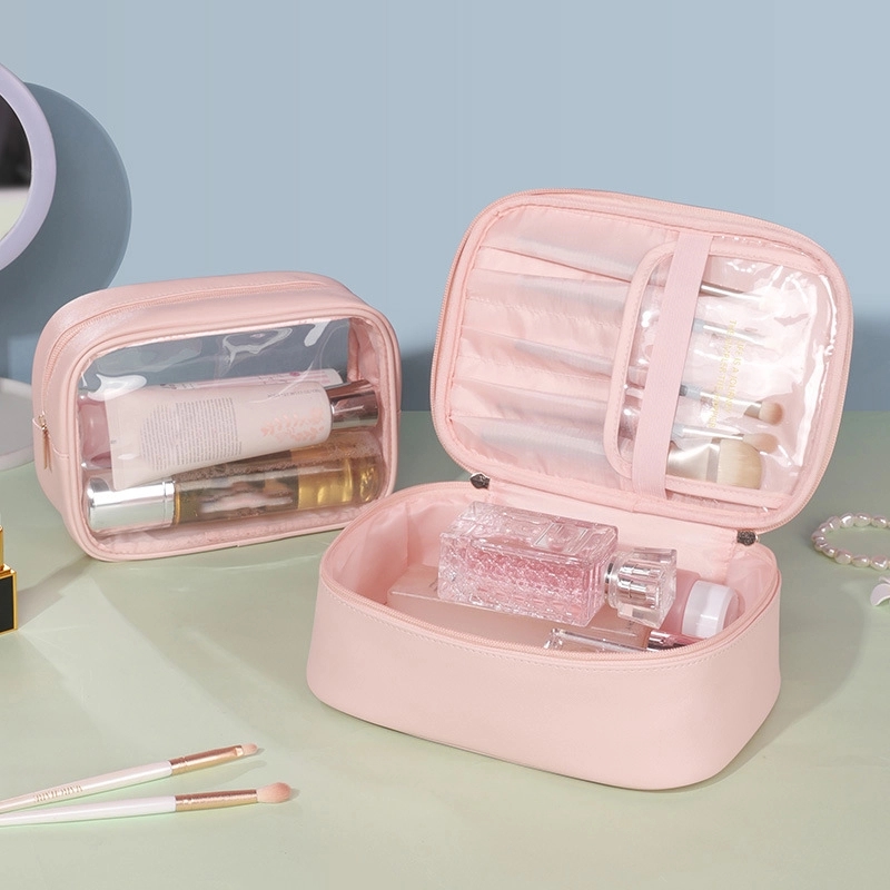 2 in 1 Custom Travel Toiletry Bag Makeup Cosmetic Organizer 6