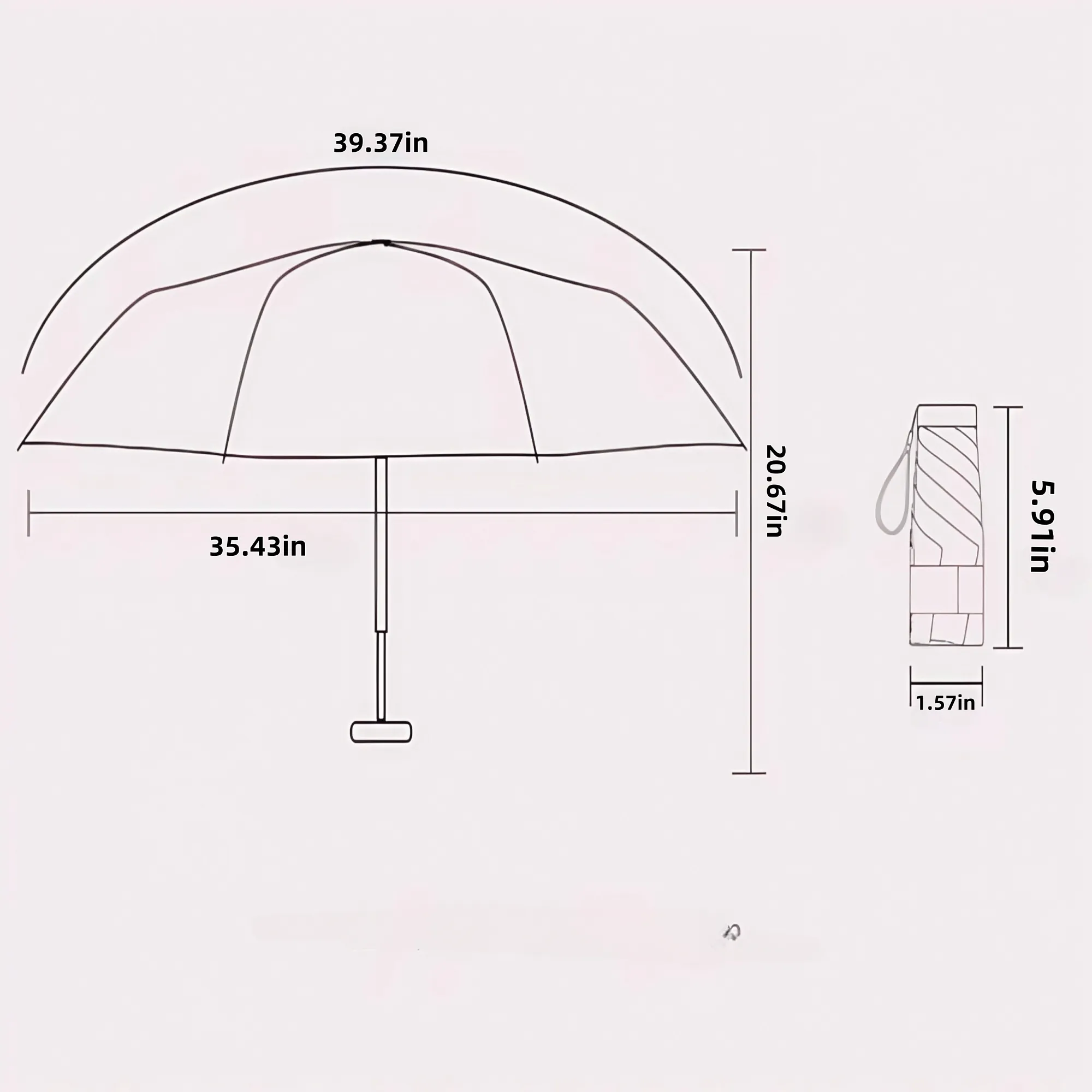 Mini Pocket Umbrella With Case 1