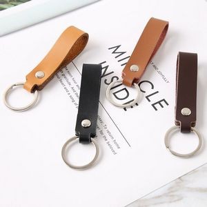 Stylish Textured PU Leather Key Ring Keychain Organizer 19