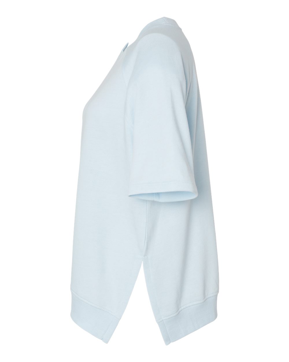 Women's French Terry Short Sleeve Crewneck Sweatshirt - W23711 2