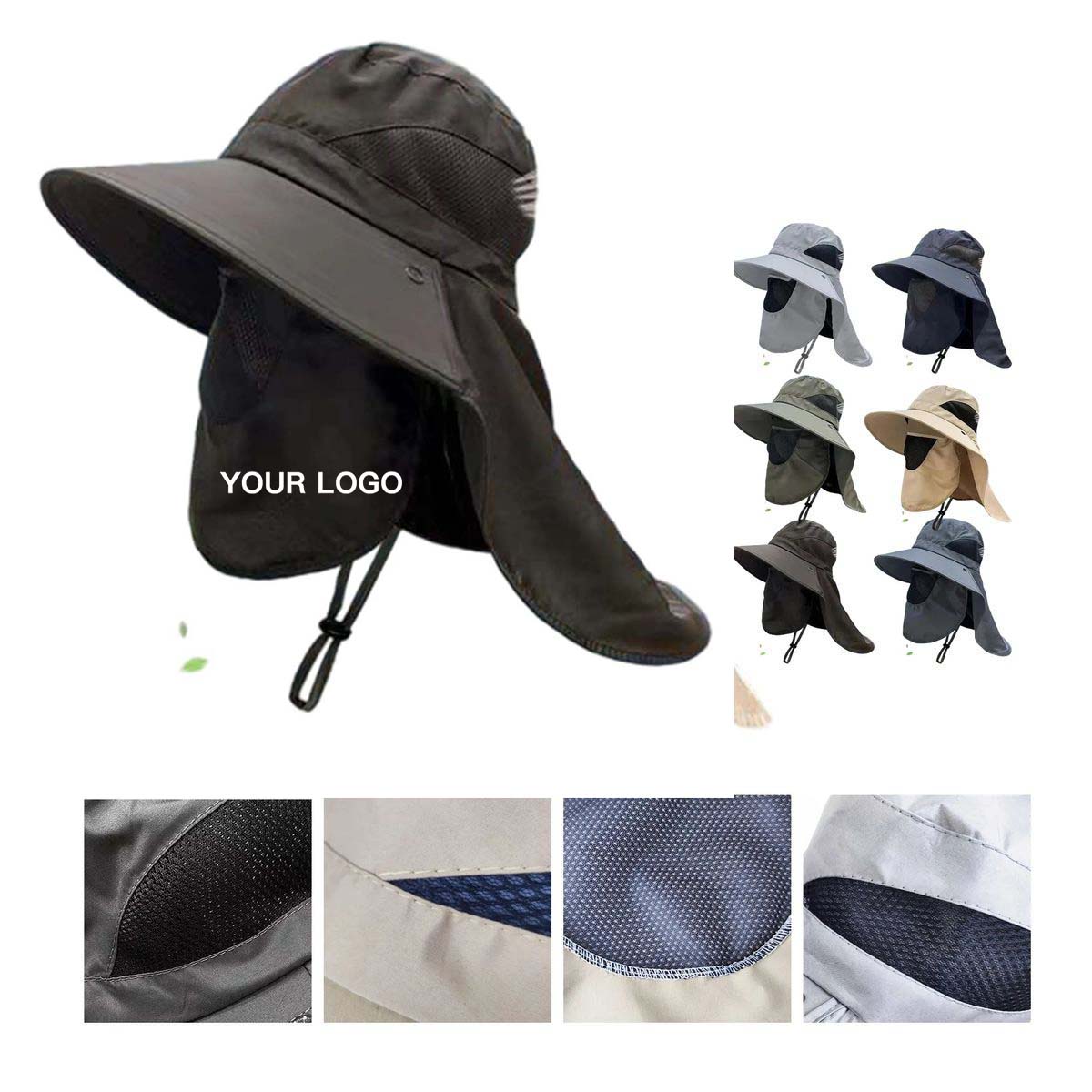 Detachable Face Shield Men's Sun Hat 3