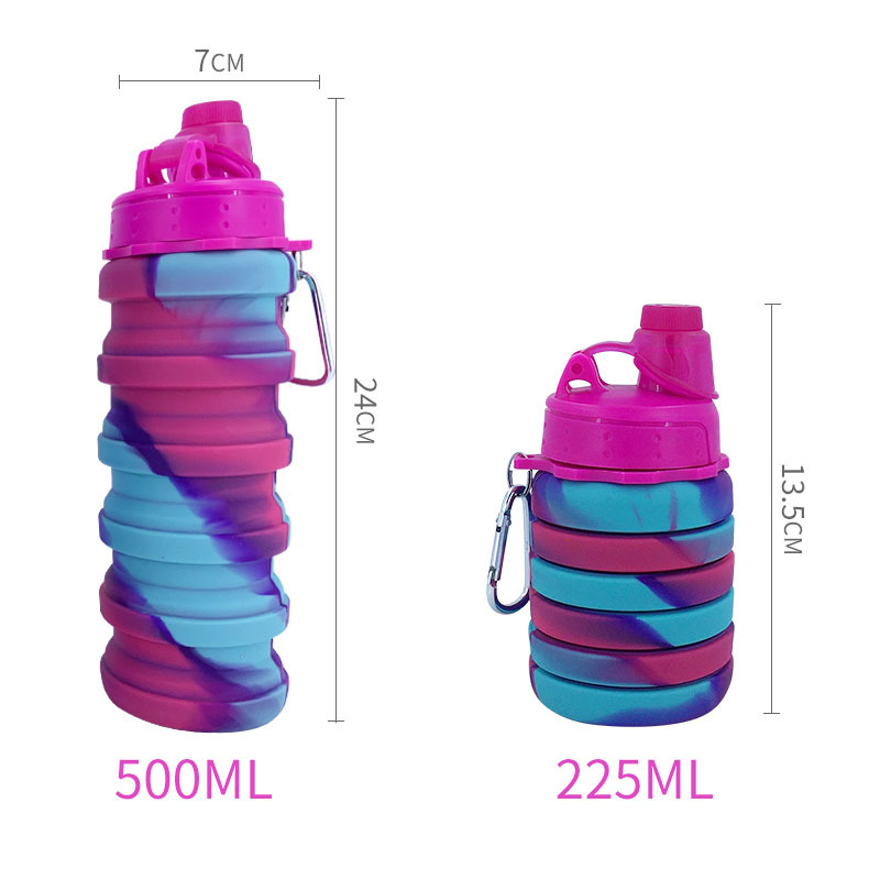 17oz Outdoor Sports Silicone Camouflage Collapsible Water Bottle 4