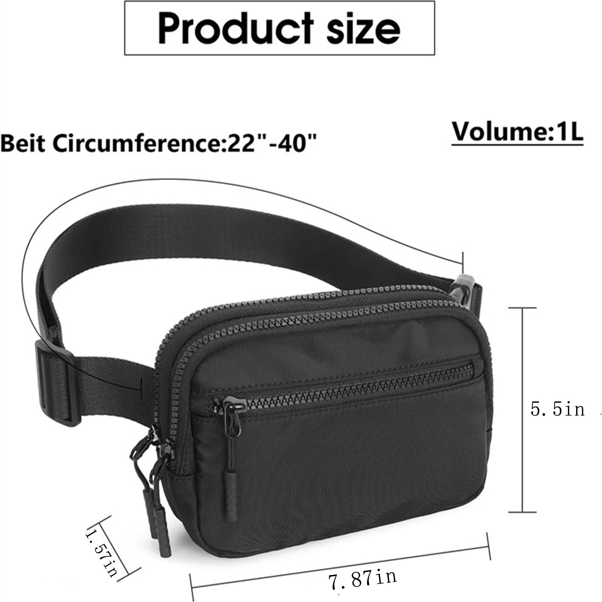 Waterproof Multi-Purpose Waist Bag for All Genders, Durable Design 6