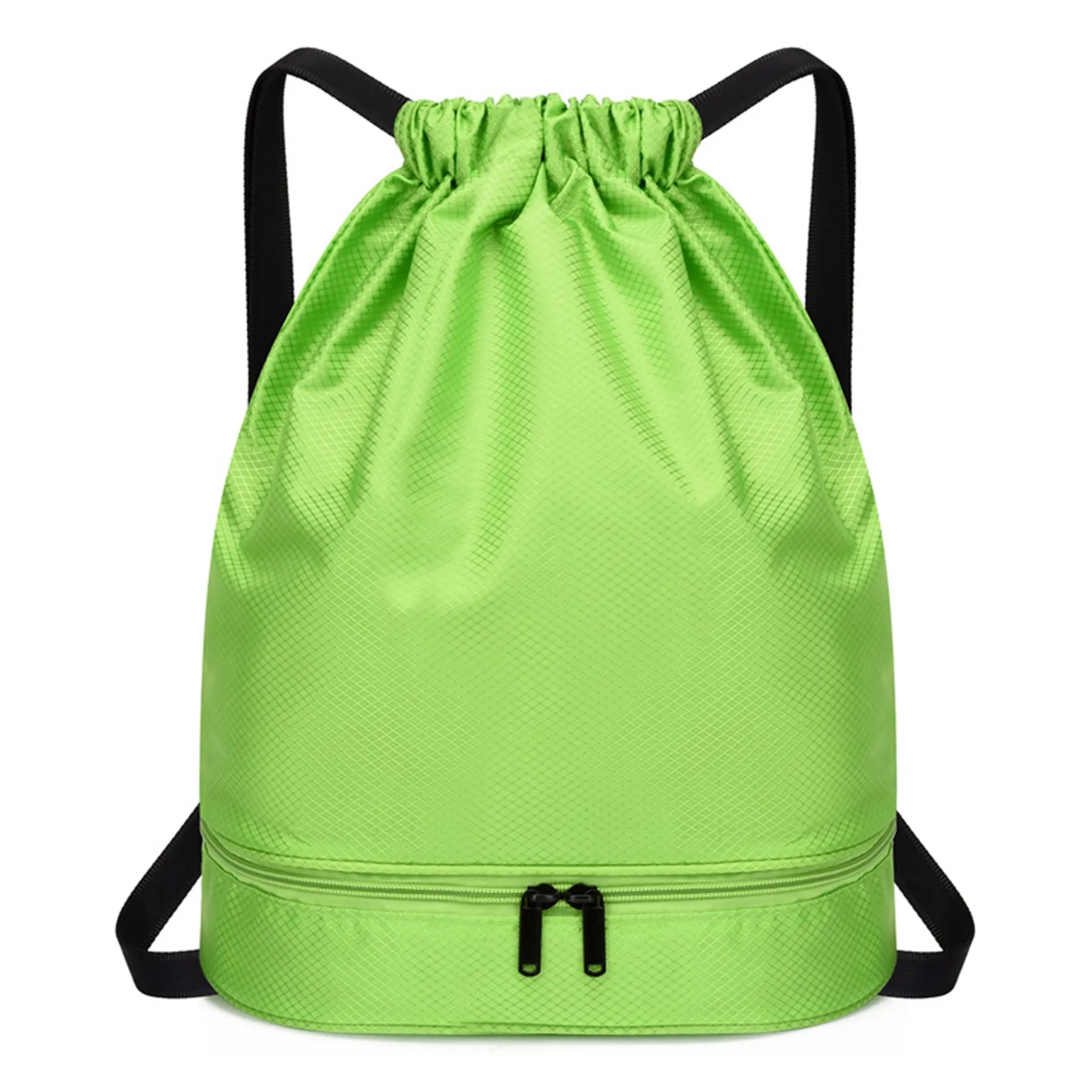 Dry Wet Drawstring Backpack Bag with Shoe Compartment 8