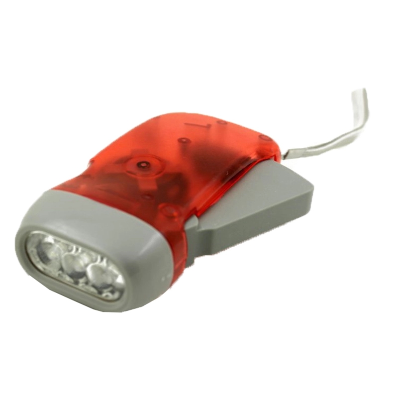 3 LED Hand-Powered Flashlight 4
