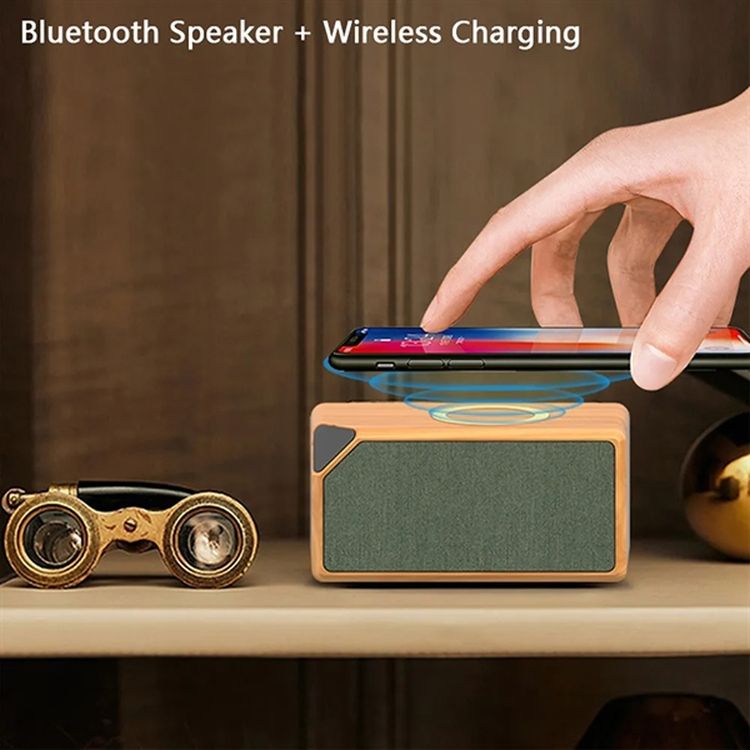 Custom Wireless Speaker with 5W Cordless Charger 2