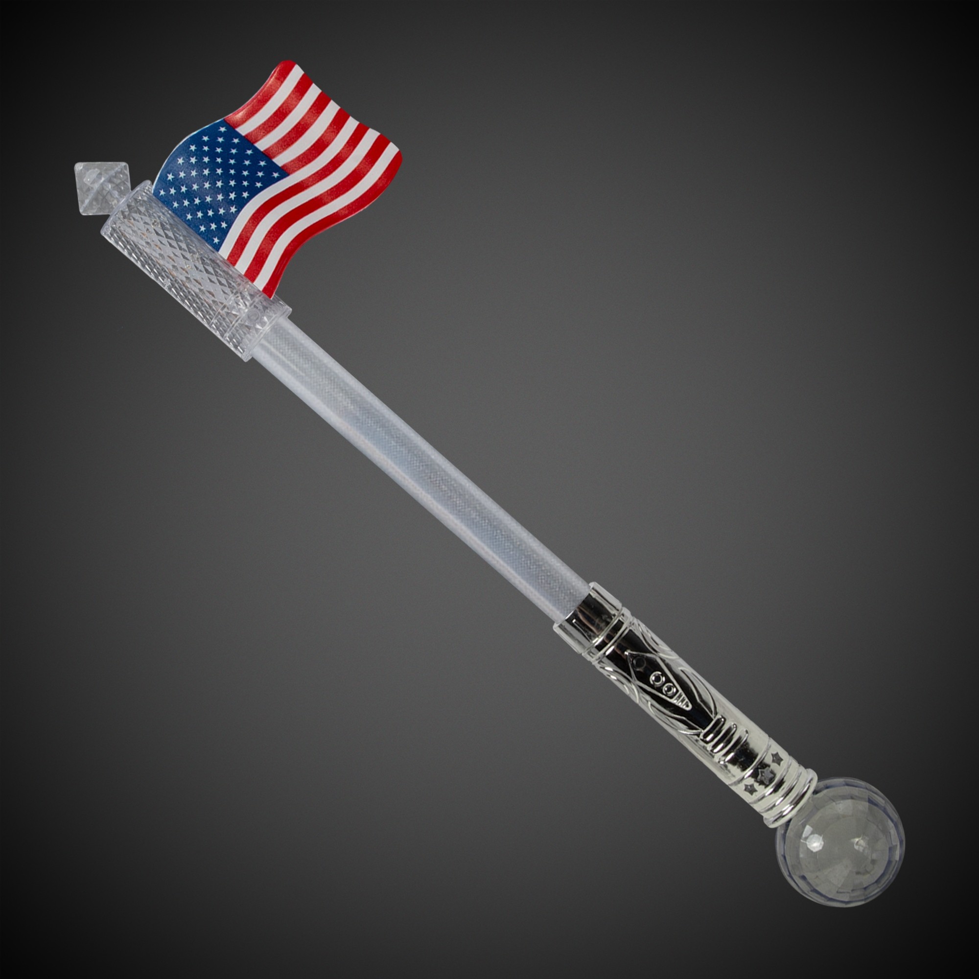 Light Up Jumbo Flag Wand w/ Prism Ball 5