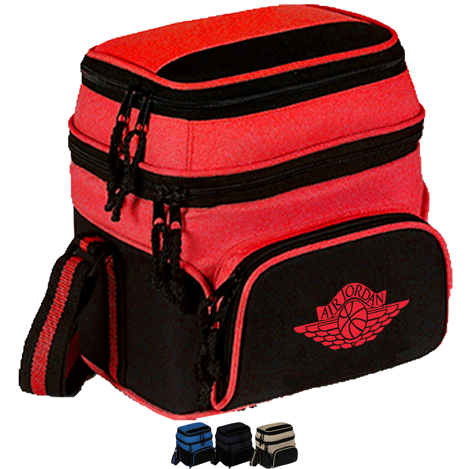 Premium 600D Insulated 6 Pack Cooler Bag w/ Multiple Pockets (8.5" x 9" x 6.5") 3