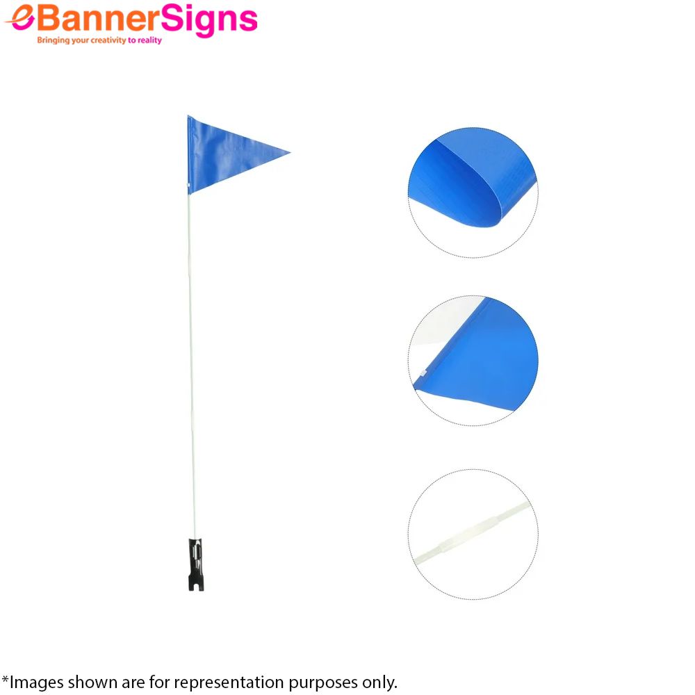 Golf Triangle Flag with Cup + Fiber Pole  4