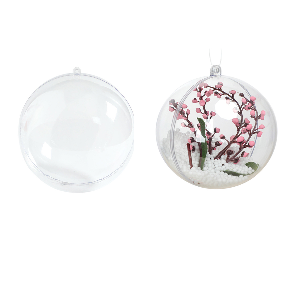 7CM Christmas Acrylic Transparent Decorative Ball