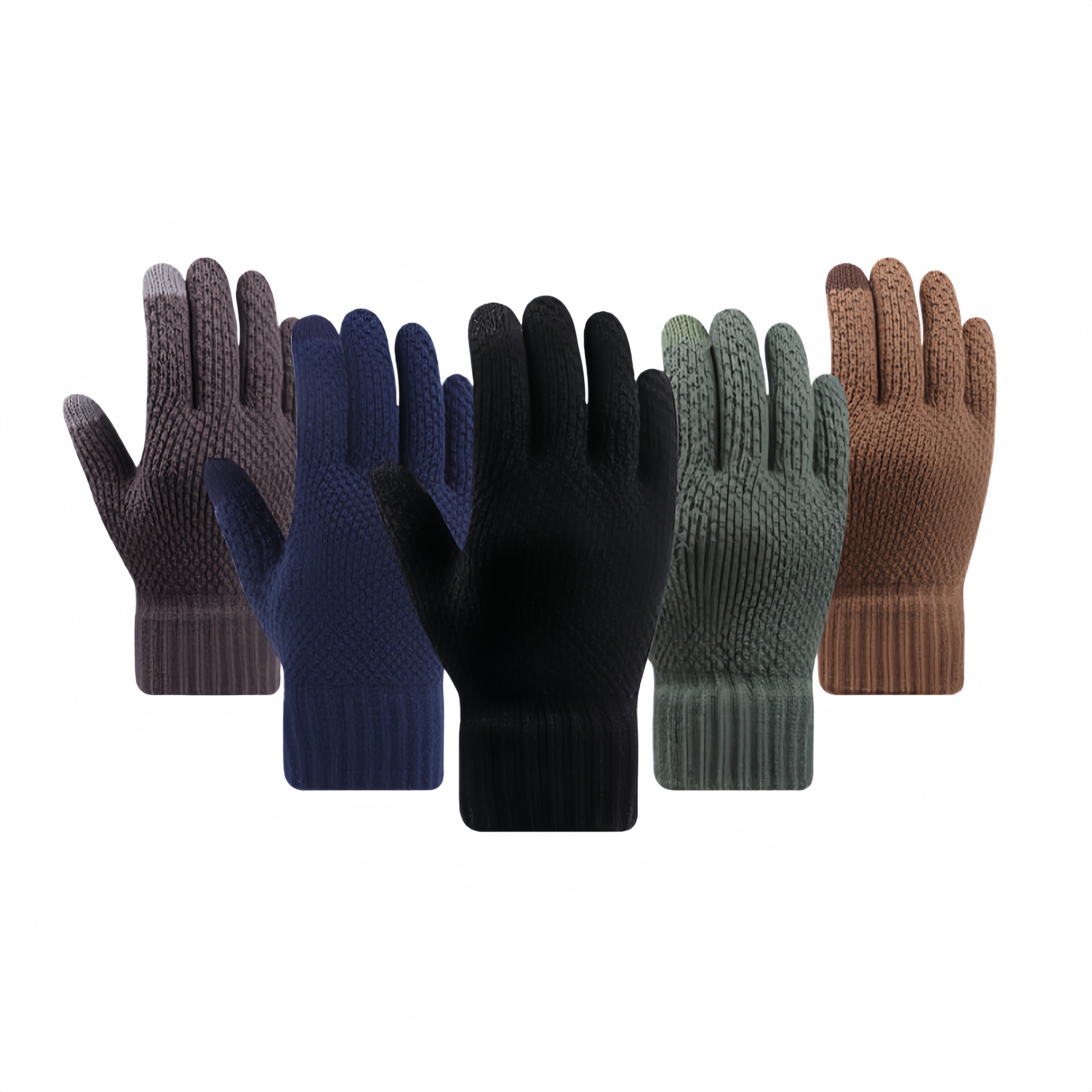 Winter Pineapple Pattern Touchscreen Gloves 1