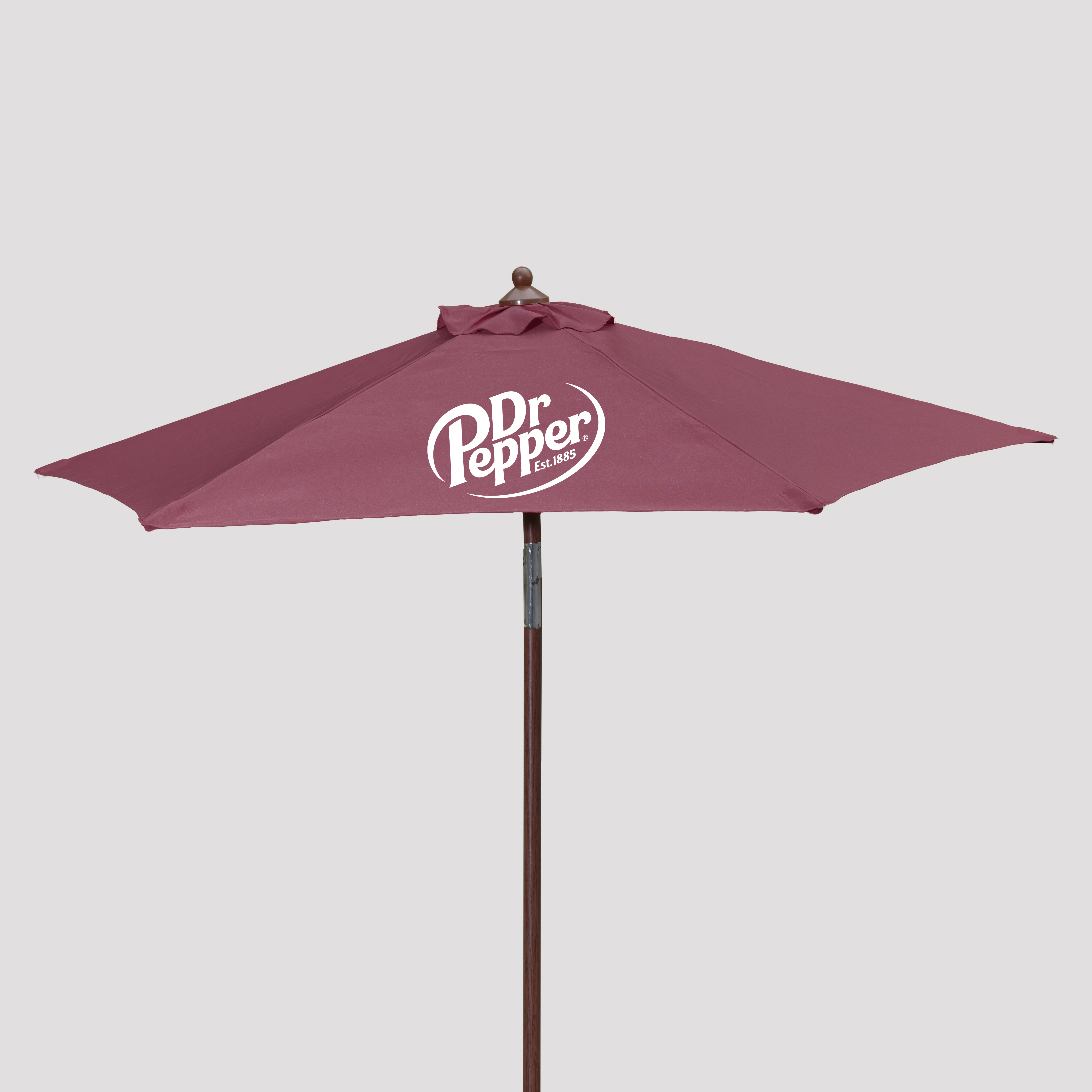 7' Wood Look Market Umbrella with Tilt